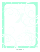 Abstract Thorn Border Green