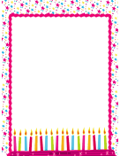 Birthday Candles Party Border