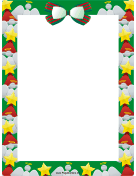 Bow Angels and Trees Christmas Border