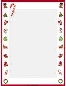 Candy Canes Christmas Border