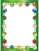 Gifts Packages and Ornaments Christmas Border