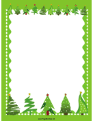 Green Trees Christmas Border