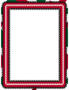 Red White and Green Eyelet Border