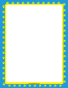 Yellow-and-Blue Paw Print Border