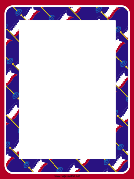 Blue Flags Border page border