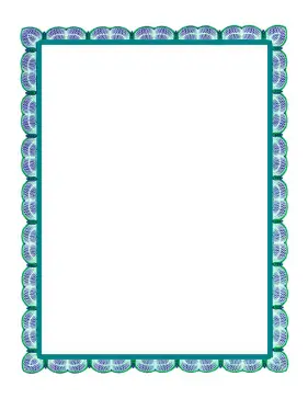 Blue Green Lace Border page border