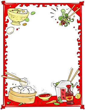 Chinese Dumplings page border