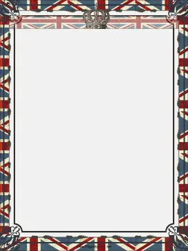 Crown and Union Jack British Border page border