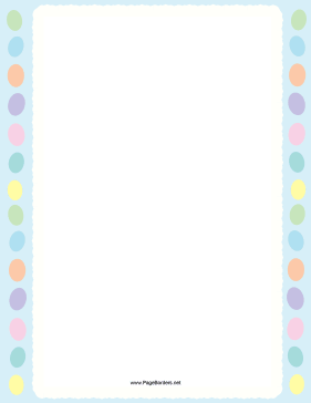 Easter Eggs Border page border