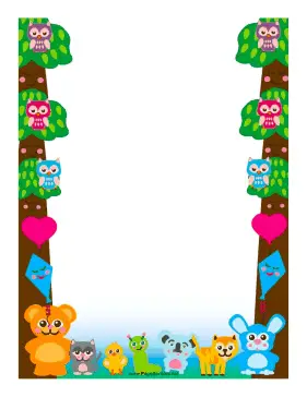 Forest Friends Border page border