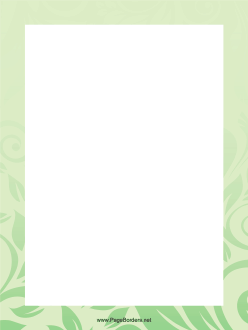 Green Leaves Border page border