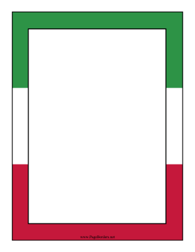 Italy Flag Border page border