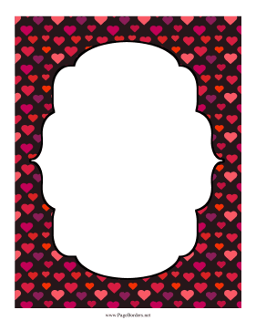 Ornate Hearts Frame page border