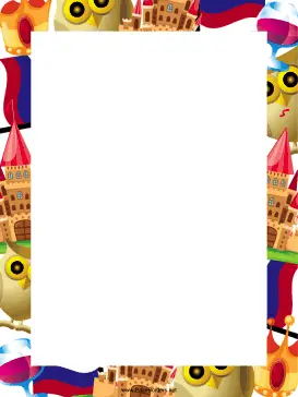 Owls and Castles Border page border