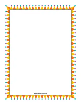 Party Hat Border page border
