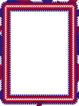 Red White and Blue Eyelet Border page border