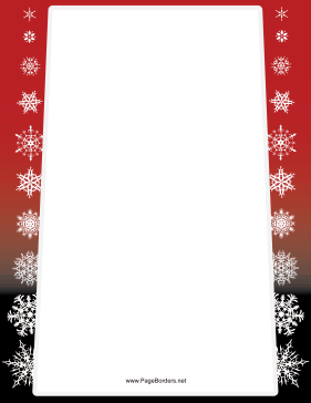 Red and Black Snowflake Border page border