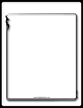 Stately Black and White Border page border