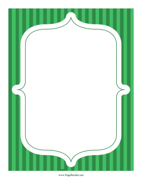 Stripe Frame Green page border