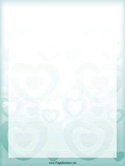 Turquoise Heart Border page border