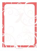 Abstract Thorn Border Red