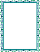 Blue Green Lace Border