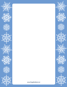 Blue Margins Snowflake Border