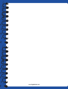 Blue Spiral Notebook Border