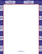 Blue US Flag Border