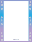 Blue and Purple Snowflake Border