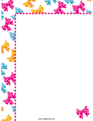 Colorful Bows Party Border
