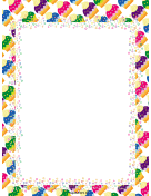 Colorful Cupcakes Party Border