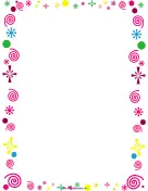 Curlicues and Confetti Party Border