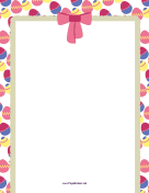 Easter Eggs and Bow Border