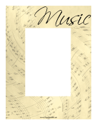Music Sheet Border Vertical