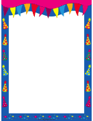 Pennants and Hats Party Border