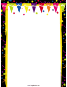 Pennants and Stars Party Border