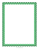 Polka Dot Border Green