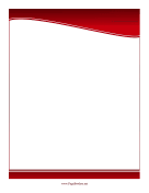 Professional Wavy Striped Border Red