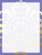 Purple and Gold Snowflake Border
