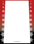 Red and Black Snowflake Border