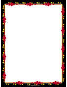 Red and Gold Garland Border