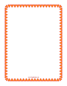 Red and Orange Hearts Border