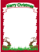 Reindeer Christmas Border