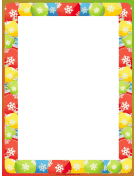 Snowflake and Ornament Christmas Border
