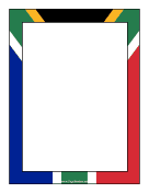South Africa Flag Border