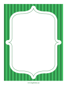 Stripe Frame Green