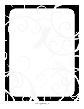 Abstract Thorn Border Black page border