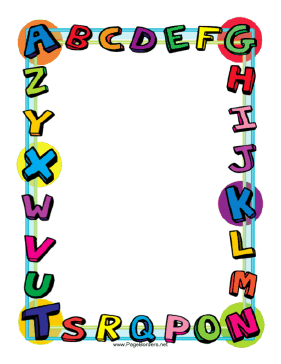 Alphabet Border page border