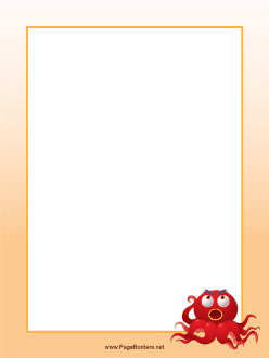 Angry Octopus Border page border